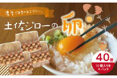 濃厚でコクのある味わい！のびのび育った土佐ジローの自然卵40個（10個入り×4パック）卵 玉子 たまご 鶏卵 土佐ジローの卵 土佐ジロー 自然卵 新鮮 旨味 濃厚 コク おいしい 自慢 こだわり卵 高知 高知県 四万十市 産地直送 送料無料 25-1011