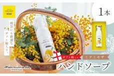 【 ミアミモザ 】【 ギフト箱入 】 ミアミモザ ハンドソープ 50ml 1本 化粧箱 ギフト箱 天然香料 が ふんわり 広がる クリーミー 泡 手洗い 液体 石鹸 石けん ギフト プレゼント 贈答 美容 コスメ スキンケア 保湿 高知県 高知 四万十市 四万十 しまんと 25-71