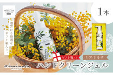 【 ミアミモザ 】【 ギフト箱入 】ミアミモザ ハンドクリーンジェル 100ml 1本 化粧箱 ギフト箱 天然香料 が ほのかに香る ギフト プレゼント 贈答 贈り物 美容 コスメ スキンケア ジェル エタノール ヒアルロン酸 高知県 高知 四万十市 四万十 しまんと 25-72