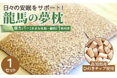まくら 龍馬の夢枕 1個(枕カバー 緑色1枚付き) fj-0004