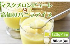 ピューレ メロンピューレ バニラアイスクリーム 3個セット ぴゅーれ めろんぴゅーれ 青肉 アイス 「めざましどようび キクエがキクヨ！」で特集 JALファーストクラス機内食に採用 マスクメロンピューレと高知のバニラアイス ﾋﾟｭｰﾚ 果物 くだもの めろん 果実 果汁 100% 丸搾り まるごと ストレート ジュース アイス シャーベット デザート スイーツ tn-0028