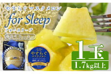 【機能性表示食品】メロン 青肉 やすらぐマスクメロン for Sleep(フォー スリープ) 1玉(1.7kg以上) yt-0004