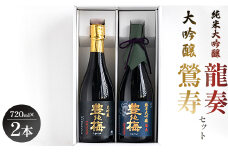 【年末限定】【年内発送可能】高知素材で最高の酒を！純米大吟醸龍奏＆大吟醸豊能梅鶯寿セット720ml×2本 gs-0080
