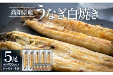 高知県産うなぎの白焼き 180～210g×5尾 - エコ包装 国産 うなぎ 白焼き 鰻 冷凍 高知 yw-0122