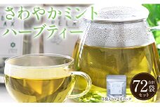 さわやかミントハーブティー 72袋 - お茶 飲み物 ティーバッグ 茶葉 ミント ハーブ gr-0162