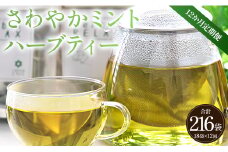 さわやかミントハーブティー 合計216袋 12回定期便 - お茶 飲み物 ティーバッグ 茶葉 ミント ハーブ Wgr-0076