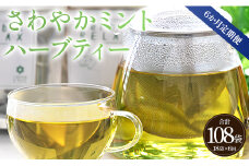 さわやかミントハーブティー 合計108袋 6回定期便 - お茶 飲み物 ティーバッグ 茶葉 ミント ハーブ Wgr-0075