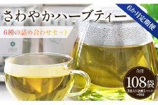6か月定期便 さわやかハーブティー6種の詰め合わせセット 合計108袋 - お茶 ティーバッグ 茶葉 レモングラス ミント レモンバーム 生姜 ローズマリー ギフト ハーブ Wgr-0111