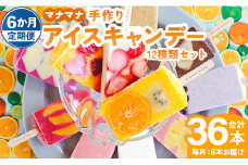 【6か月定期便】マナマナ 手作りアイスキャンデー 12種類セット 合計36本 - スイーツ デザート 果物 フルーツ 詰め合わせ ギフト のし 株式会社ヤ・シィ 高知県 香南市 Wys-0023