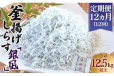 12回定期便 釜揚げしらす 高知 冷凍 小分け 「銀凪」350g×3袋(約1㎏) 合計12.5kg以上 - 小魚 さかな シラス かまあげ 魚介 特産品 海産物 新鮮 ご飯のお供 おつまみ 国産 海の幸 小分けパック ヤマナカ水産 高知 香南市 冷凍 Wym-0013