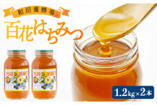 はちみつ 国産 蜂蜜 甘い 和田養蜂場 百花はちみつ(1.2kg)2本 -国産 蜂蜜 ハチミツ ハニー 朝食 トースト おやつ デザート スイーツ アレンジ ティータイム 高知県 香南市 wh-0006