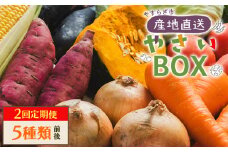 野菜 定期便 人気 ２回定期便 やさいＢＯＸ（5種類前後） やすらぎ市 産地直送 - 野菜 ベジタブル おまかせ 詰め合わせ セット 季節 旬 お任せ お楽しみ ヘルシー 国産 特産品 やすらぎ市 高知県 香南市 Wyr-0028