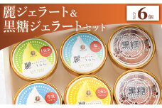 【ジェラート】麗ジェラートと黒糖ジェラート 6個セット - アイスクリーム デザート スイーツ お菓子 洋菓子 詰合せ 詰め合わせ アソート フレーバー ギフト 贈り物 ドルチェかがみ 高知県 香南市 冷凍 dc-0037
