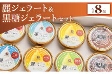 【ジェラート】麗ジェラートと黒糖ジェラート 8個セット - アイスクリーム デザート スイーツ お菓子 洋菓子 詰合せ 詰め合わせ アソート フレーバー ギフト 贈り物 ドルチェかがみ 高知県 香南市 冷凍 dc-0038