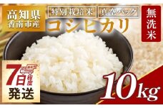 【7日程度で発送】特別栽培米 コシヒカリ 10kg 新米 白米 コシヒカリ 米 お米  こしひかり 白米 ごはん おにぎり おむすび ご飯 農業公社 高知県 香南市 常温 nu-0004