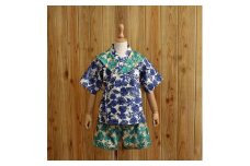 子ども甚平（pati pati）110～120cm モンステラ柄 甚平 じんべい ファッション 子供服 キッズ服