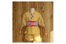 帯 （patipati） 子ども甚平用 飾り帯 オレンジ おび 和装 和服 小物