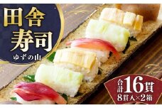 田舎寿司 ゆずの山 2箱セット 合計16貫 1箱 8貫入り お寿司 田舎寿司 野菜寿司 冷凍