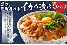 高知の海鮮丼の素「イカの漬け」約80gx5パック 計400g イカ いか 烏賊 個包装 漬け 簡単