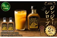 【6ヵ月定期便】 Craft GingerS 200ml×2 無添加 国産 大人辛い ジンジャーシロップ 合計2.4L ／ シロップ しょうが ジンジャー 高知県 香美市