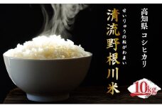 ＜先行予約＞ 清流野根川米 （ コシヒカリ ）10kg！ 8月下旬より発送 令和7年度産 新米 東洋町産 国産 白米 精米 米 コメ こめ もっちり 四国 お取り寄せ 家庭用 自宅用 贈答用 贈り物 ギフト 送料無料 U105