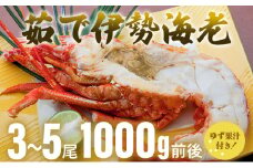 伊勢海老ボイル＜1,000g前後＞ 国産 東洋町産 海鮮 ゆず果汁付き 茹で ボイル 甘み 旨味 四国 お取り寄せ お祝い 記念日 贈り物 送料無料 S171