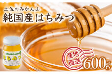 『純国産』土佐のみかん山のはちみつ＜600g＞ 国産 東洋町産 蜂蜜 ハチミツ ハニー 国産はちみつ 国産ハチミツ 四国 家庭用 自宅用 大容量 送料無料 TA21