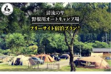 野根川キャンプ場　宿泊プランフリーサイト【KK002】