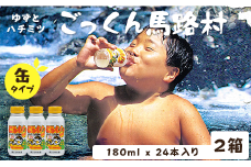 【ごっくん馬路村（缶ボトル）180ml×24本入×2箱】ジュース ゆずジュース フルーツジュース  柚子ジュース 柚子 ユズ ゆず ドリンク 有機 オーガニック 無添加 清涼飲料水 お歳暮 お中元 母の日 父の日 敬老の日 子どもの日 のし 熨斗対応 贈答用 ギフト 果汁 はちみつ 果物 柑橘  高知県馬路村 [454]