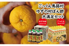 【ごっくん馬路村・ゆずの村ぽん酢大満足セット】ポン酢 ぽん酢 ゆずポン酢 ゆずぽん酢 ユズ 柚子 ジュース フルーツジュース 清涼飲料水 詰め合わせセット 贈答用 お歳暮 お中元 母の日 父の日 敬老の日 ギフト のし 熨斗 高知県馬路村  [535]