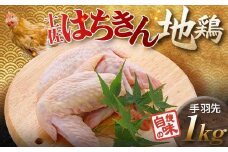 土佐はちきん地鶏 手羽先 1kg（500g×2） 小分け 地鶏 ブランド 鶏肉 とり肉 とりにく 肉 高知県 大川村 F6R-008