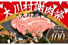 国産黒毛和牛 大川黒牛 サーロインステーキ A4以上（200g×2枚） 国産 黒毛和牛 A4 A5 ステーキ サーロイン 牛肉  バーベキュー BBQ ビフテキ 牛 ビーフ 肉 食品 高知県 大川村 F6R-019
