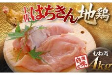 土佐はちきん地鶏 むね肉 1kg×4パック 計4kg 地鶏 ムネ肉 胸肉 鶏肉 とり肉 とりにく 肉 鶏ムネ 鶏むね肉 鶏 ムネ チキン 食品 高知県 大川村 F6R-030