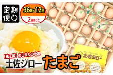 【定期便】土佐ジローたまご（1箱36個入）×12回　約2週間毎に1回