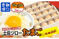 【定期便】土佐ジローたまご（1箱25個入）×12回　約2週間毎に1回