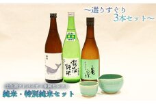 土佐酒アドバイザー中岡セレクト純米・特別純米3本セット