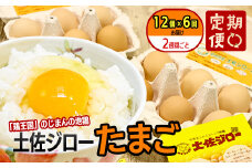 【定期便】土佐ジローたまご（12個入）×6回  約2週間毎に1回