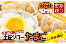 【定期便】土佐ジローたまご（12個入）×12回  約4週間毎に1回