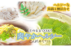 そのままでO.K！★爽やかヘルシーこんにゃくセット（こんにゃく４種詰め合わせ)