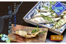 ★お中元★　仁淀川の天然鮎（4匹～8匹）★冷凍
