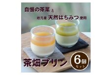 0110401 プレミアム茶畑プリン２種（かぶせ茶３個　ほうじ茶３個）６個入り