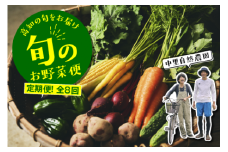 【定期便全8回】高知の旬をお届け「中里自然農園・旬のお野菜便」