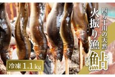 四万十川上流の天然鮎 新もの冷凍 火振り漁鮎 1.1kg ( 冷凍 4～14尾 ) 鮎 あゆ アユ 川魚 高知県 四万十 天然 冷凍