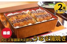 ＜最大5ヶ月待ち・日付指定不可＞大正二年創業「大正軒」の国産うなぎ蒲焼（有頭特大２尾/約５人前）  