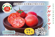 【2026年1月～5月頃発送】＜アルテトマト 約800g（10‐16玉）×1箱＞フルーツトマト  トマトハウスナカムラ 栽培期間中化学農薬・化学肥料不使用 