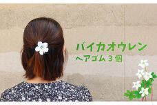【ヘアゴム 3個】朝ドラらんまんモデル 牧野博士が愛した花 バイカオウレンのハンドメイドアクセサリー 花モチーフ