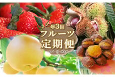 ＜フルーツ定期便（全３回）いちご 梨 焼き栗＞ fruit 苺 おすすめ 旬 果物 くだもの 高知県 佐川町産