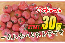 【訳あり】冷凍トマト・お試し30個／約1.5kg 冷凍で皮むき簡単。保存がきく！