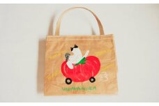 【限定柄】タカハシカヨコ 米袋バック 「とまと柄」 大四角サイズ KOME TOTE アップサイクル エコバッグ トート