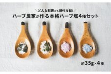 お料理にひとふり！ハーブ農家がつくる ハーブ塩 ドライハーブ 天日塩 ハーブ塩 4種 セット
